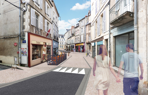 © Romain Carret - Ville de Nevers La métamorphose de la rue Saint-Etienne se poursuit.