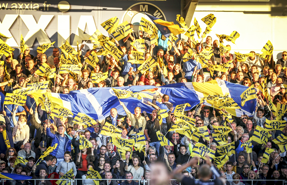 Le stade du Pré Fleuri un jour de match.