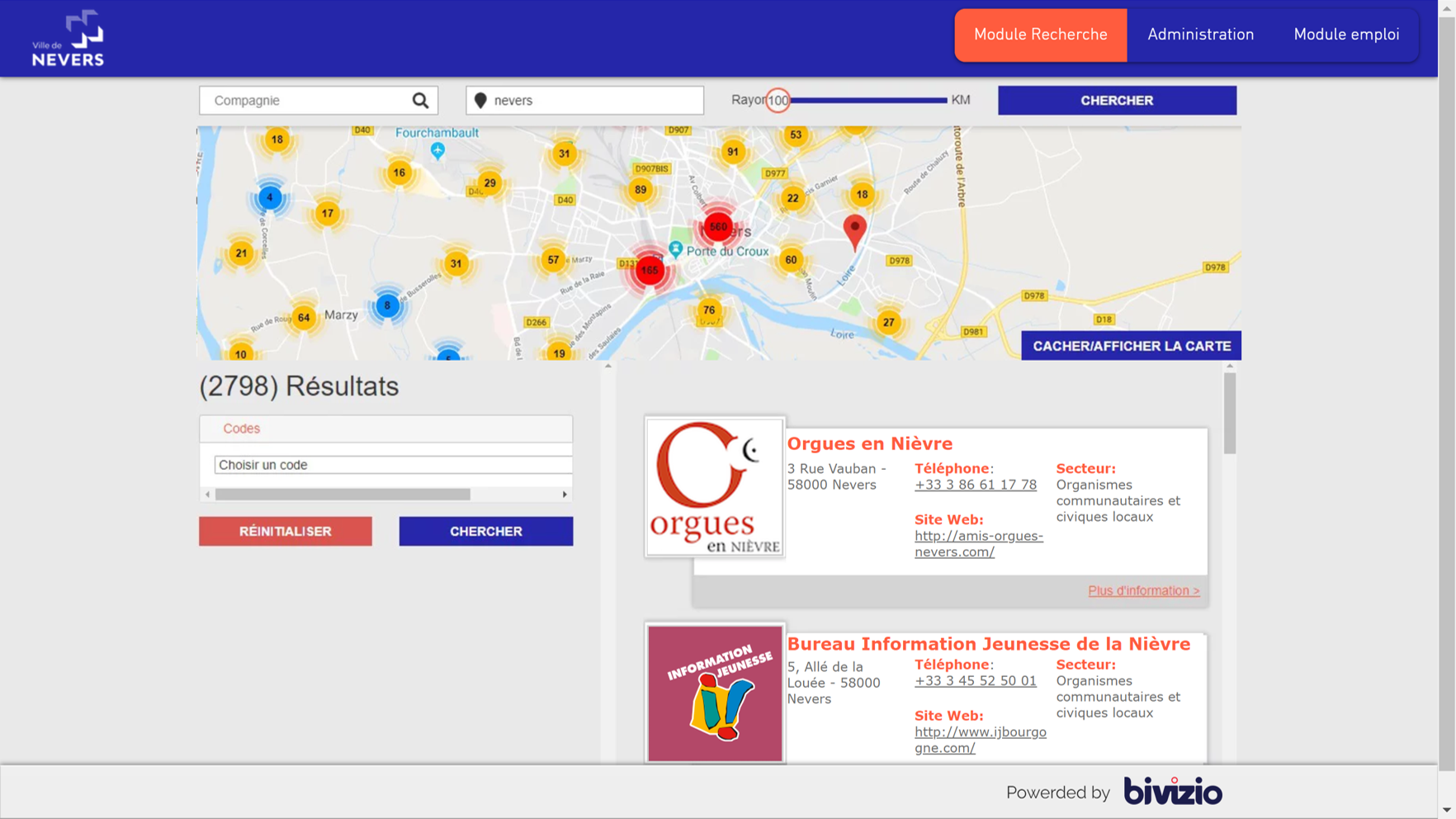 © Bivizio NÉVI, la plateforme d'échange des villes jumelées.