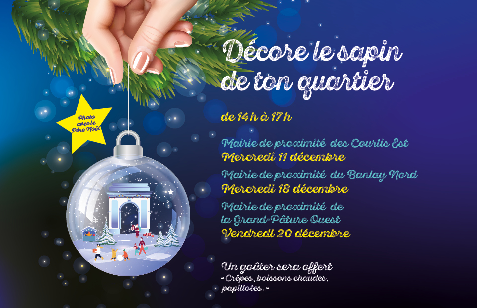 © Ville de Nevers Rendez-vous dans votre mairie de proximité pour une après-midi festive autour du sapin !