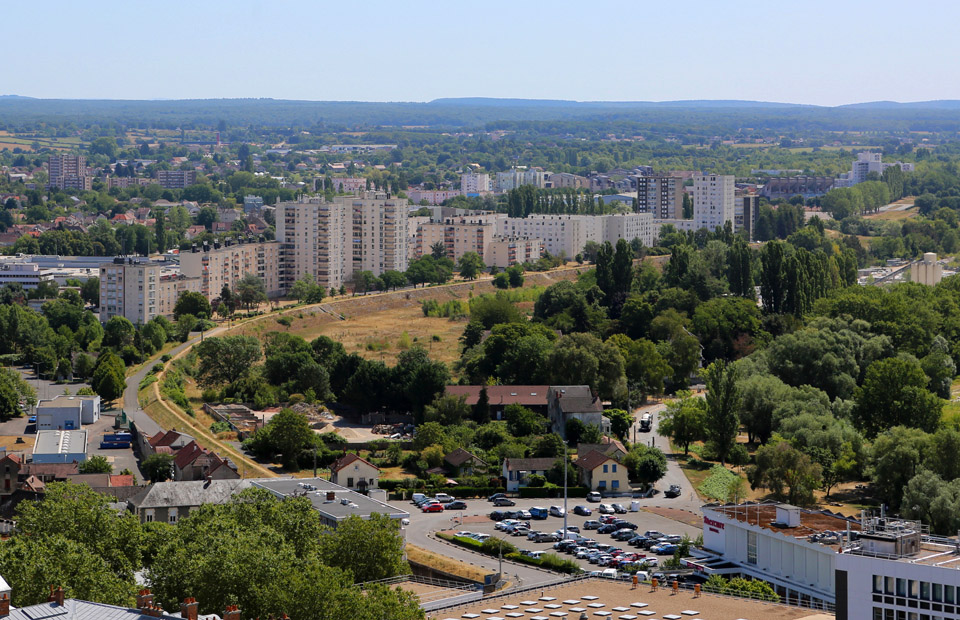 Vue aérienne du quartier des Bords de Loire.