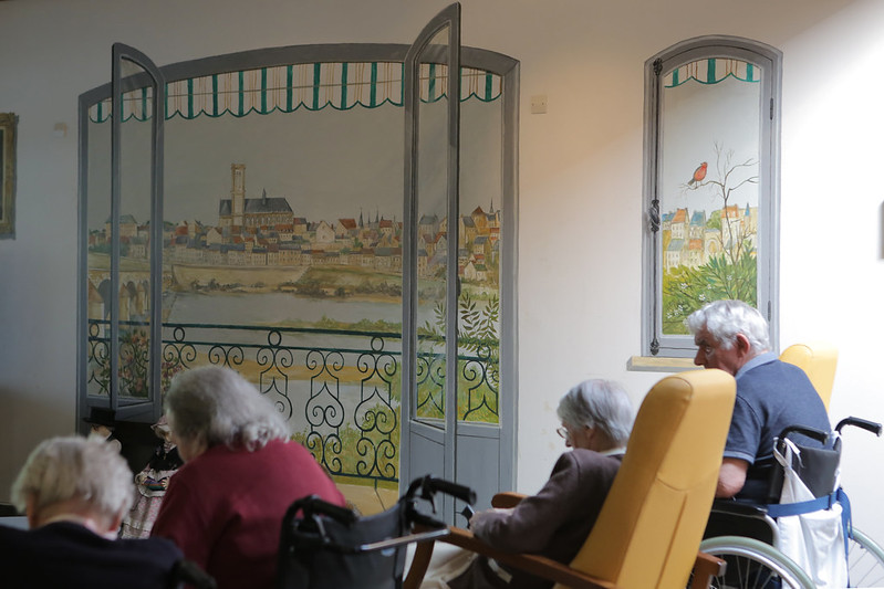 © Blandine Bertrand (photo d'archives) Après l'isolement, le temps des visites est revenu à l'EHPAD Daniel-Benoist.