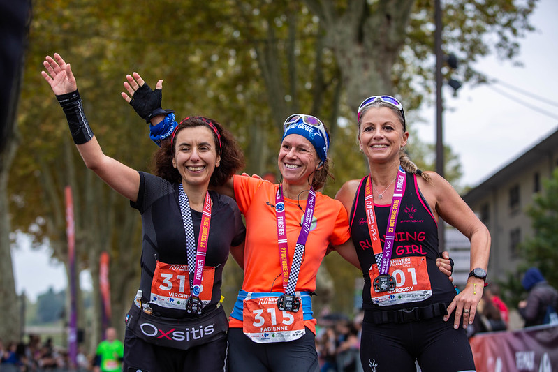 © Youri Gavriloff Le podium féminin du premier marathon de Nevers, en 2019.