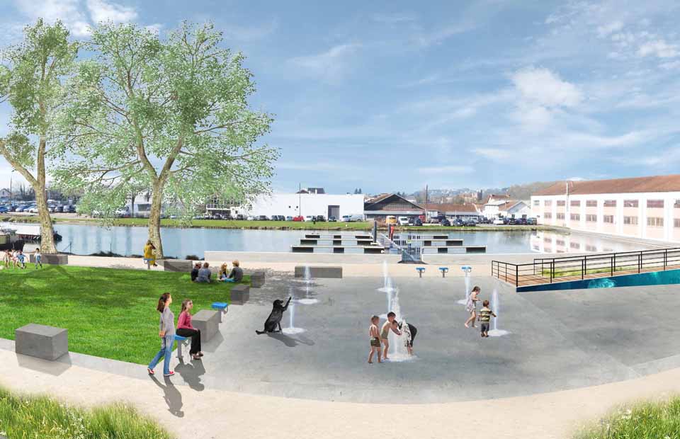 © Ville de Nevers L'aire de jeux aqualudique devrait être opérationnelle dès la fin des travaux, fin août.