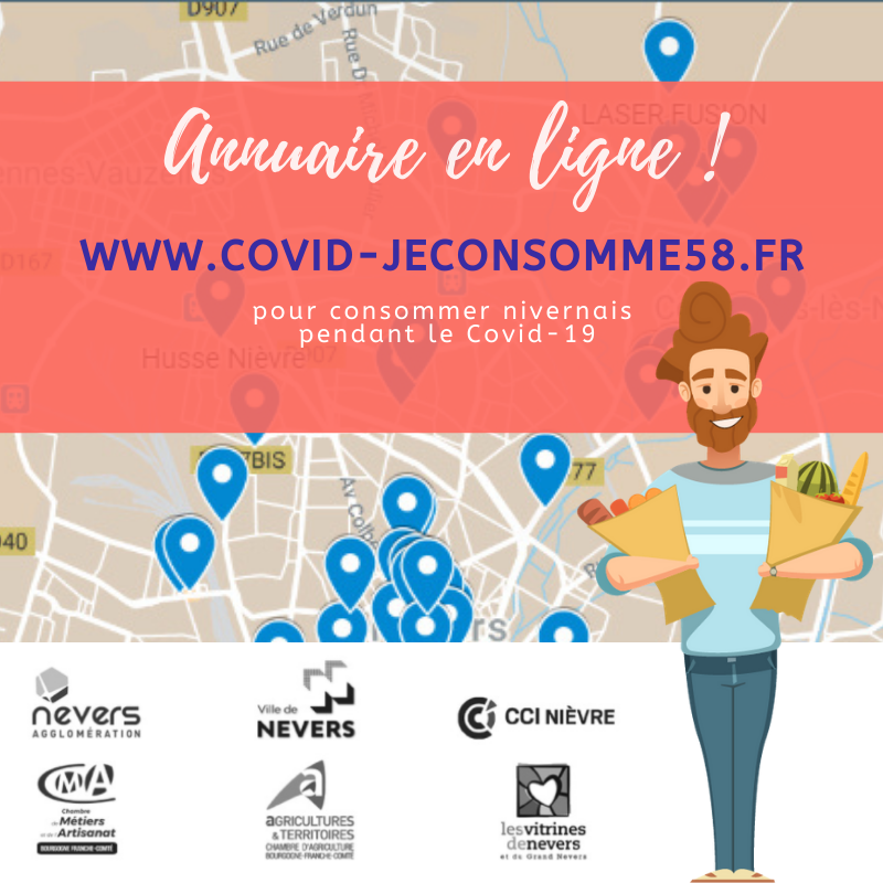 © Ville de Nevers Je consomme 58, l'annuaire en ligne pour les commerçants et consommateurs nivernais.