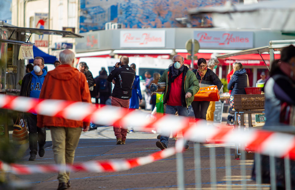 © Youri Gavriloff (photo d'archives prise pendant la 1re période de déconfinement). Le marché Carnot se tiendra dès samedi rue Saint-Didier, place de la CCI et sur la placette du monument aux morts.