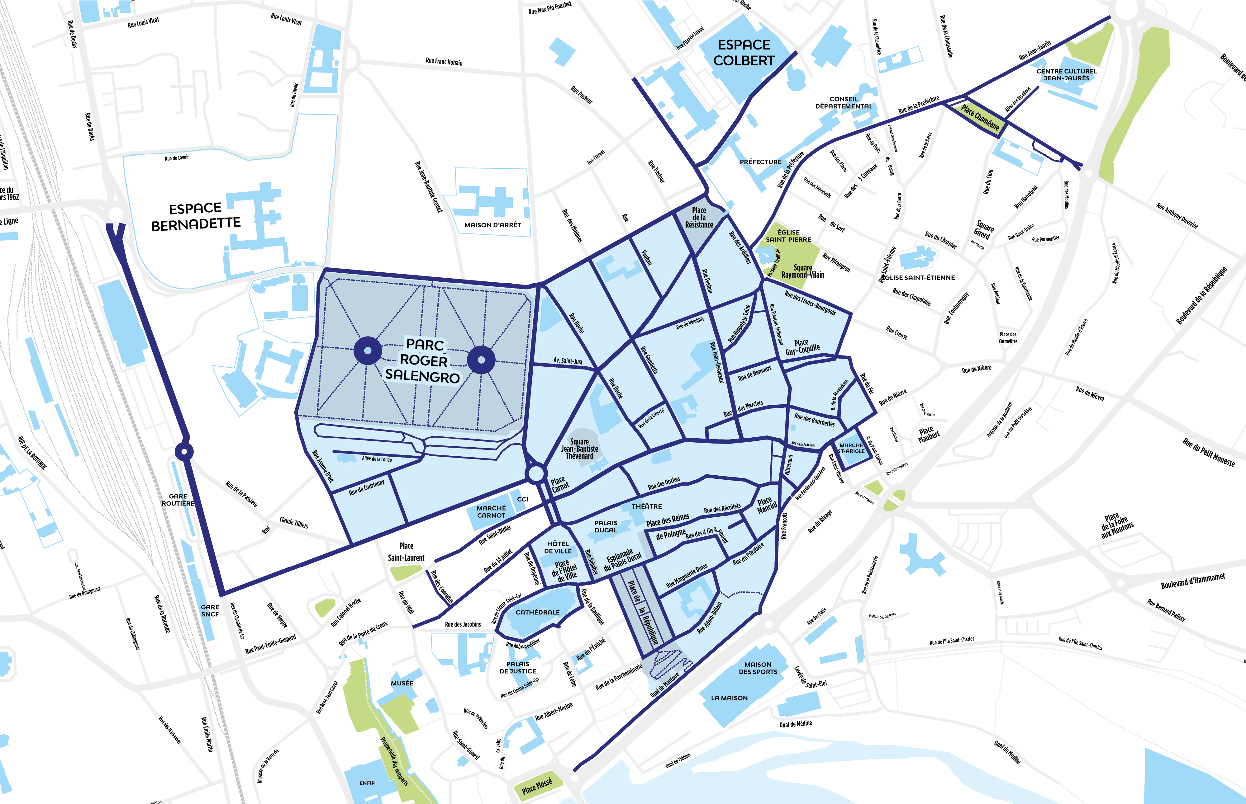 ©Ville de Nevers Le port du masque est obligatoire dans le centre ville depuis le 28 novembre, de 7h à 21h.