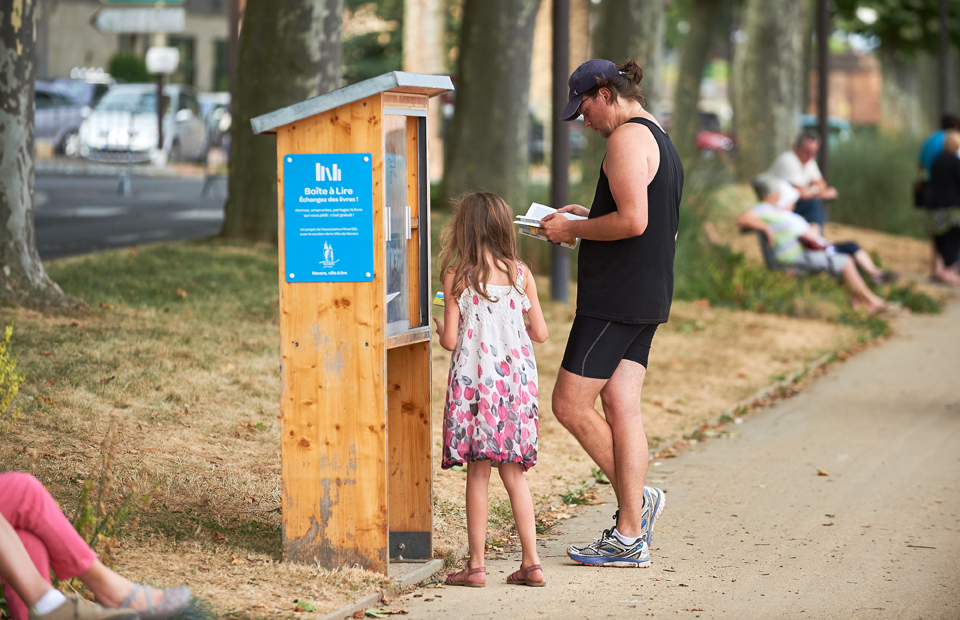 © Ville de Nevers (photo d'archives) Boîte à lire située quai des Mariniers depuis 2015.