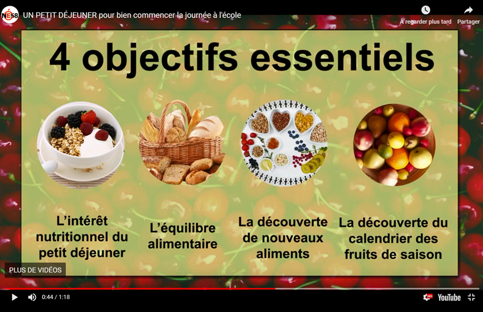 © DSDEN 58 La DSDEN 58 relance le dispositif "Petits déjeuners" pour la 3e année consécutive.