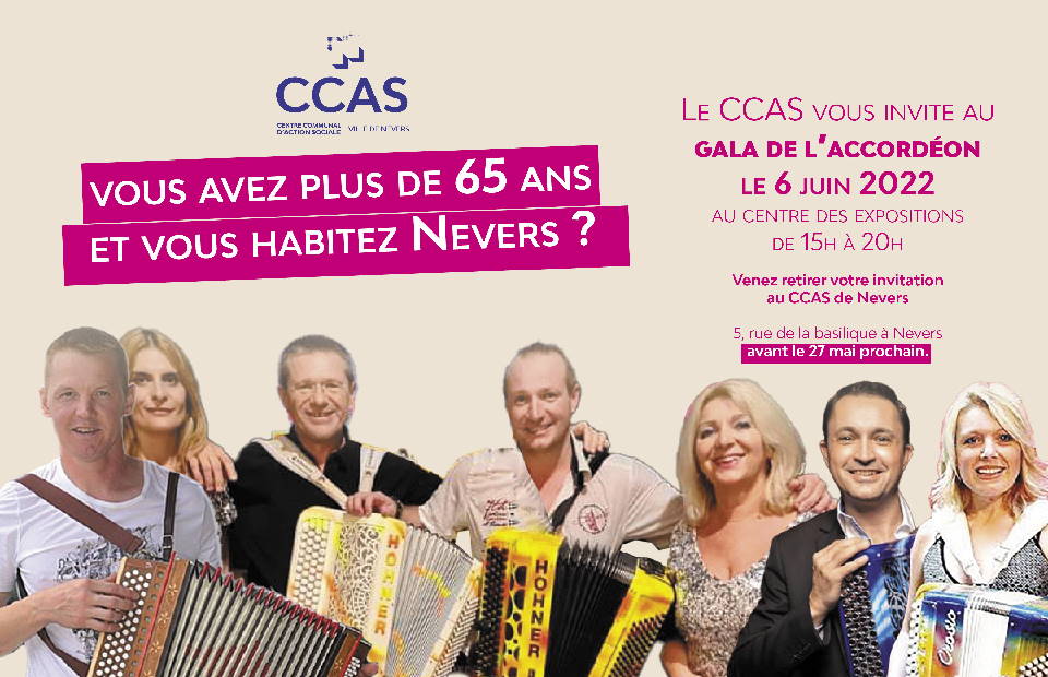 © Ville de Nevers La Ville de Nevers et le CCAS vous offrent des places pour le Gala de l'accordéon, lundi 6 juin.