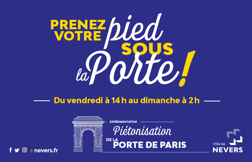 © Ville de Nevers La Porte de Paris, rendue aux piétons les vendredis après-midi et samedi, c'est dès demain !