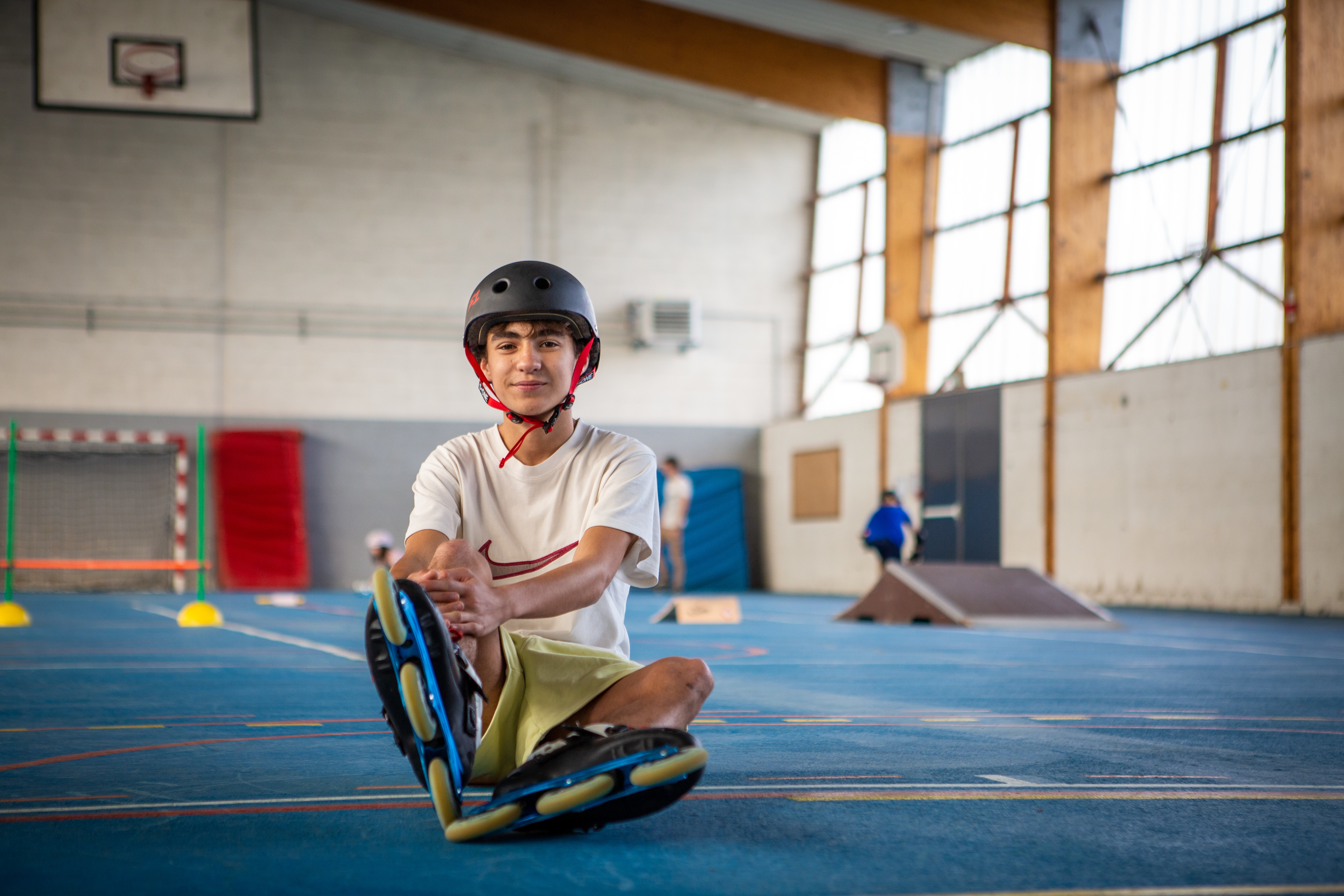 © Ville de Nevers Le jeune Nathan Brison est actuellement en service civique au Roller Club Nivernais, stade Faidherbe.