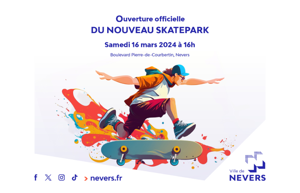 © Ville de Nevers Samedi 16 mars, ouverture officielle du Skatepark !