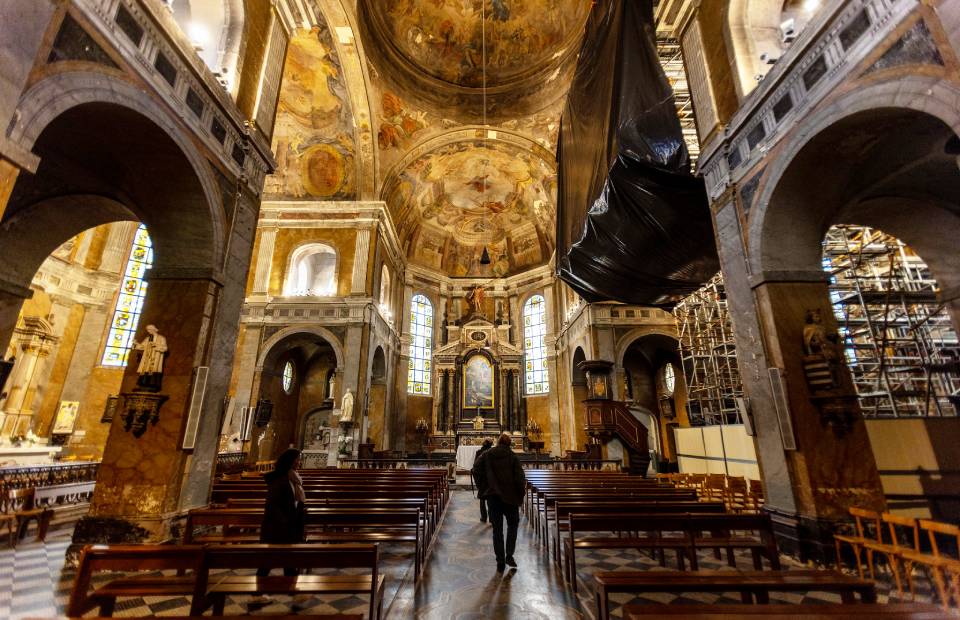 © Ville de Nevers - YG Travaux de réparation et de mise en sécurité des plafonds de l’église St-Pierre