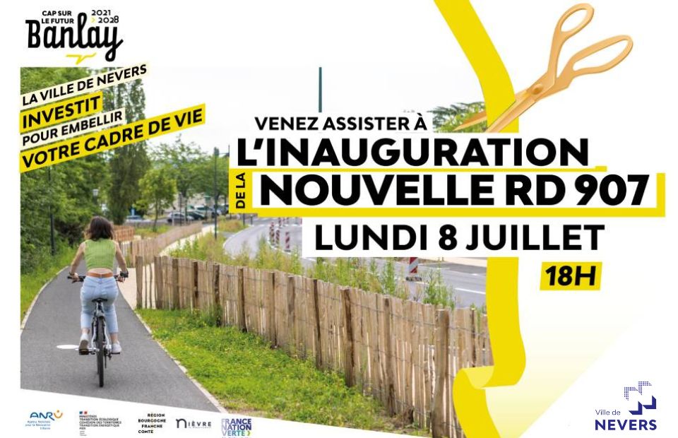 © Ville de Nevers Lundi 8 juillet, inauguration de la nouvelle RD 907
