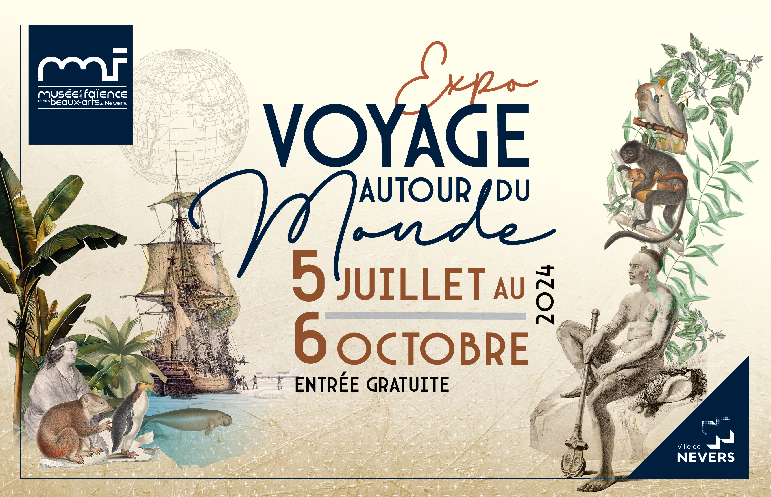 © Ville de Nevers Exposition "Voyage autour du monde", du 5 juillet au 6 octobre au Musée de la Faïence et des Beaux-Arts de Nevers