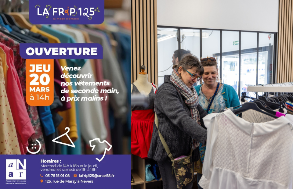 © Ville de Nevers La Frip 125 : ouverture d'une nouvelle friperie solidaire !