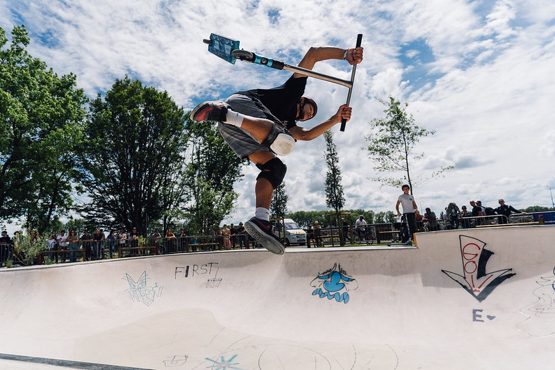 ©Ville de Nevers une initiation précédera la compétition de trottinette freestyle, samedi 5 avril, au skate park de Nevers.