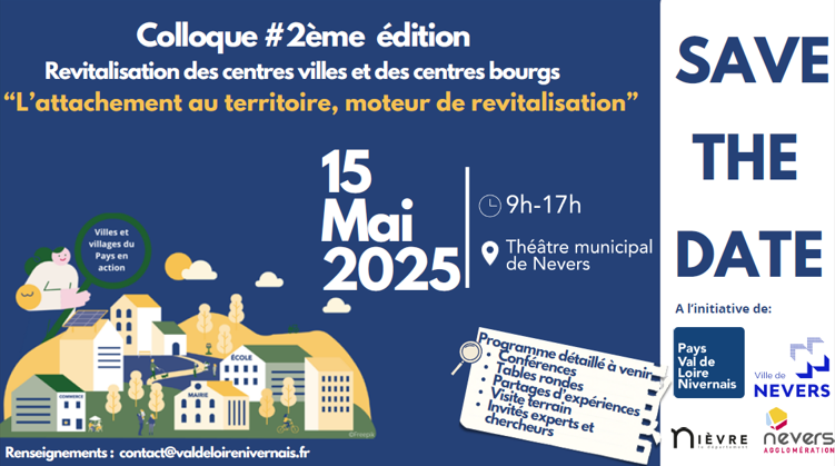 15 mai : colloque sur la Revitalisation des centres-villes et centres-bourgs