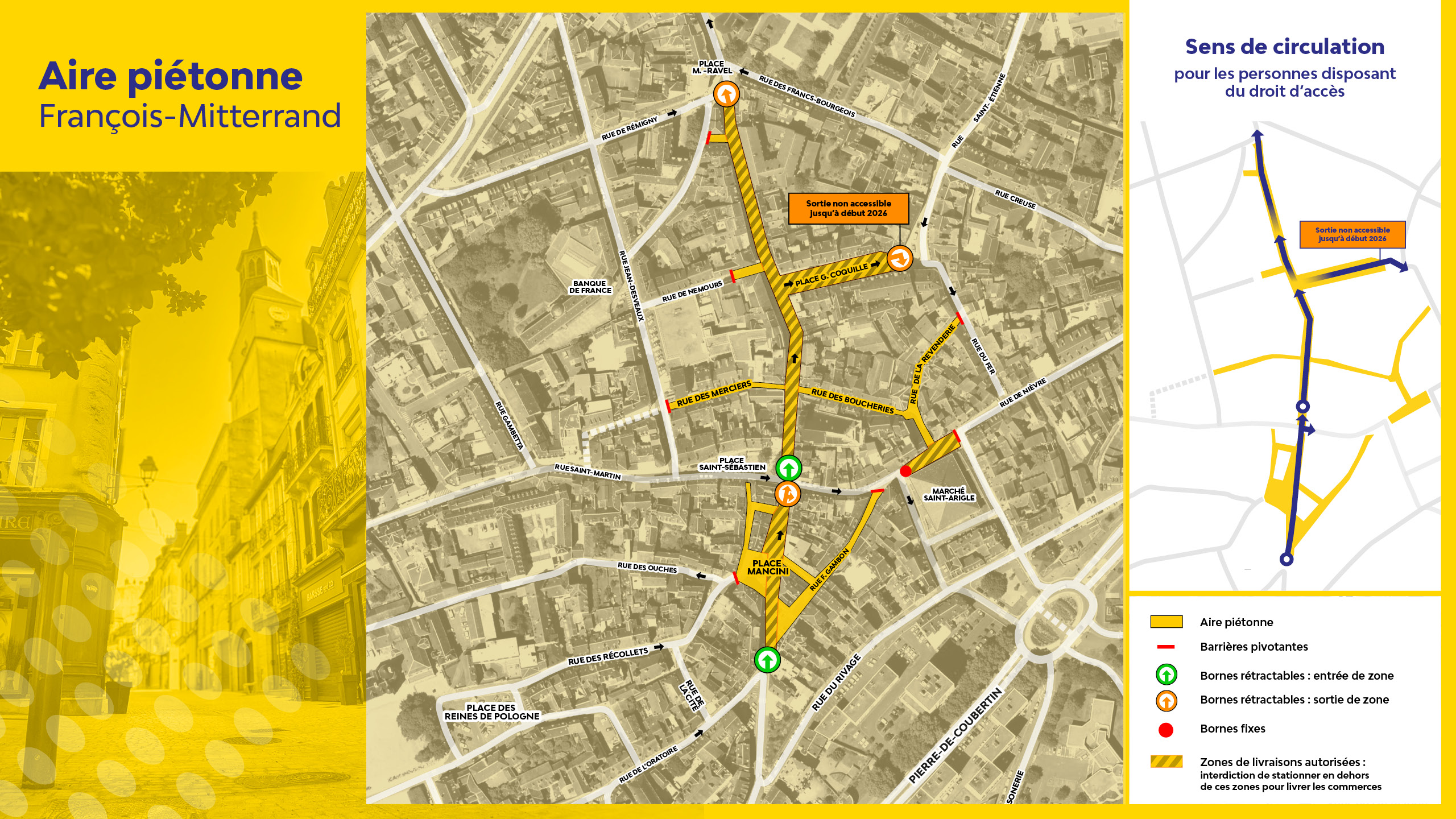 © Ville de Nevers Plan de l'aire piétonne François-Mitterrand