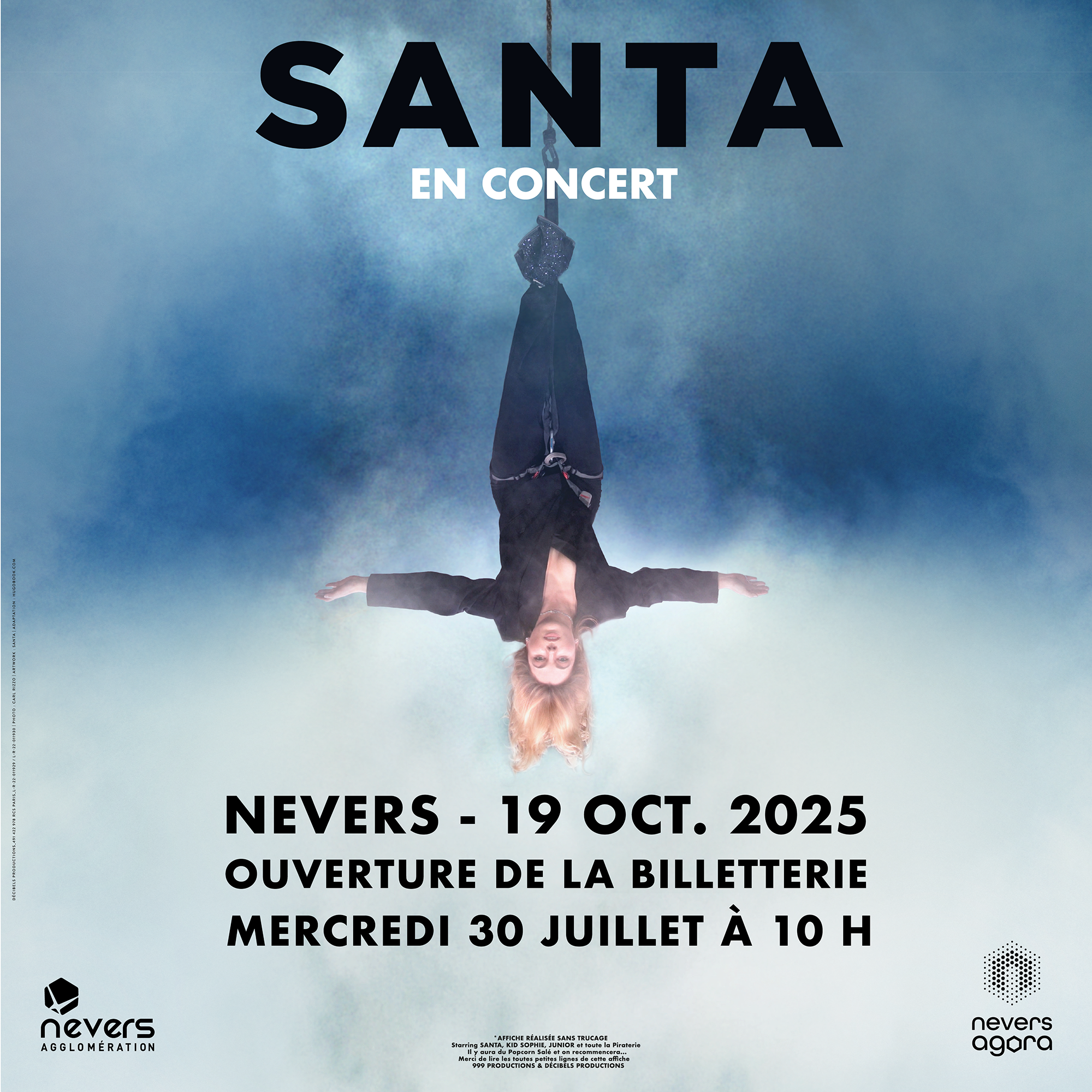 Santa en concert à Nevers Agora le 19/10/2025 Ouverture de la billetterie le 30/07/2025, 10h sur le site neversagora.fr