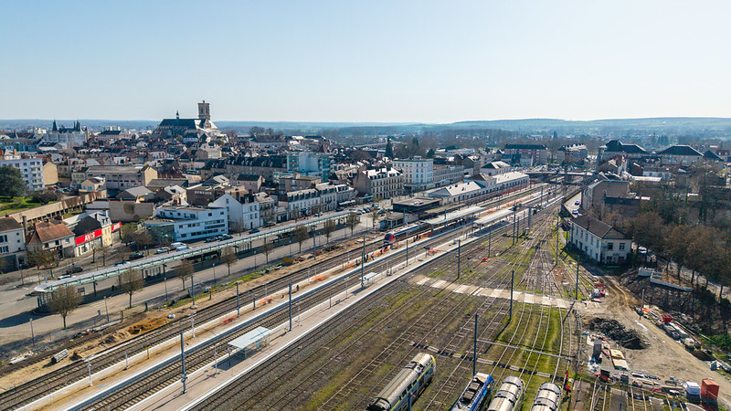 Vue d'ensemble des travaux de transformation de la gare 