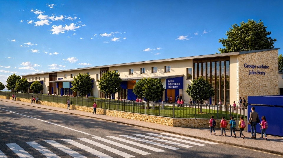 Visuel de la future école Jules-Ferry