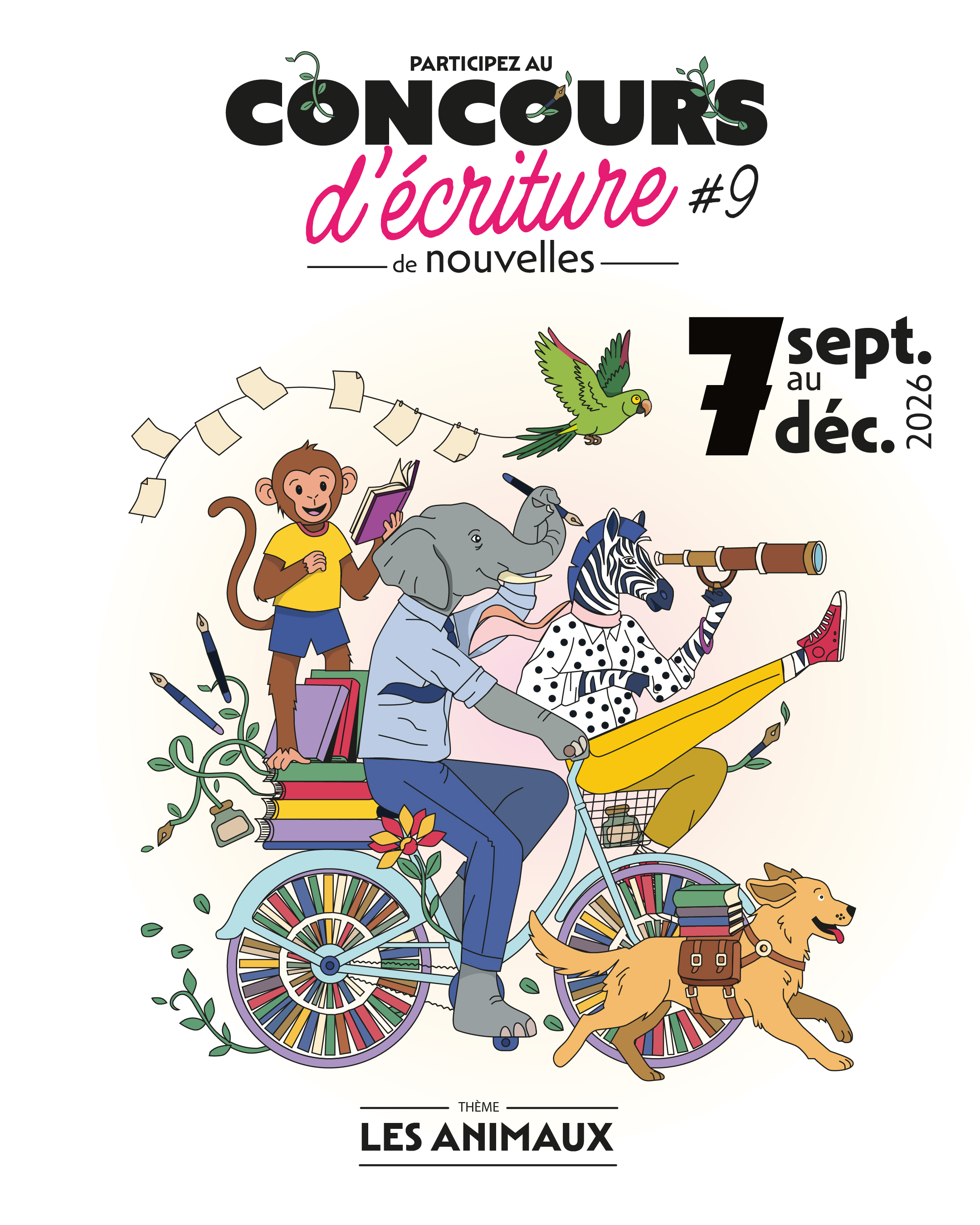 Participez au concours d’écriture du 7 septembre au 7 décembre