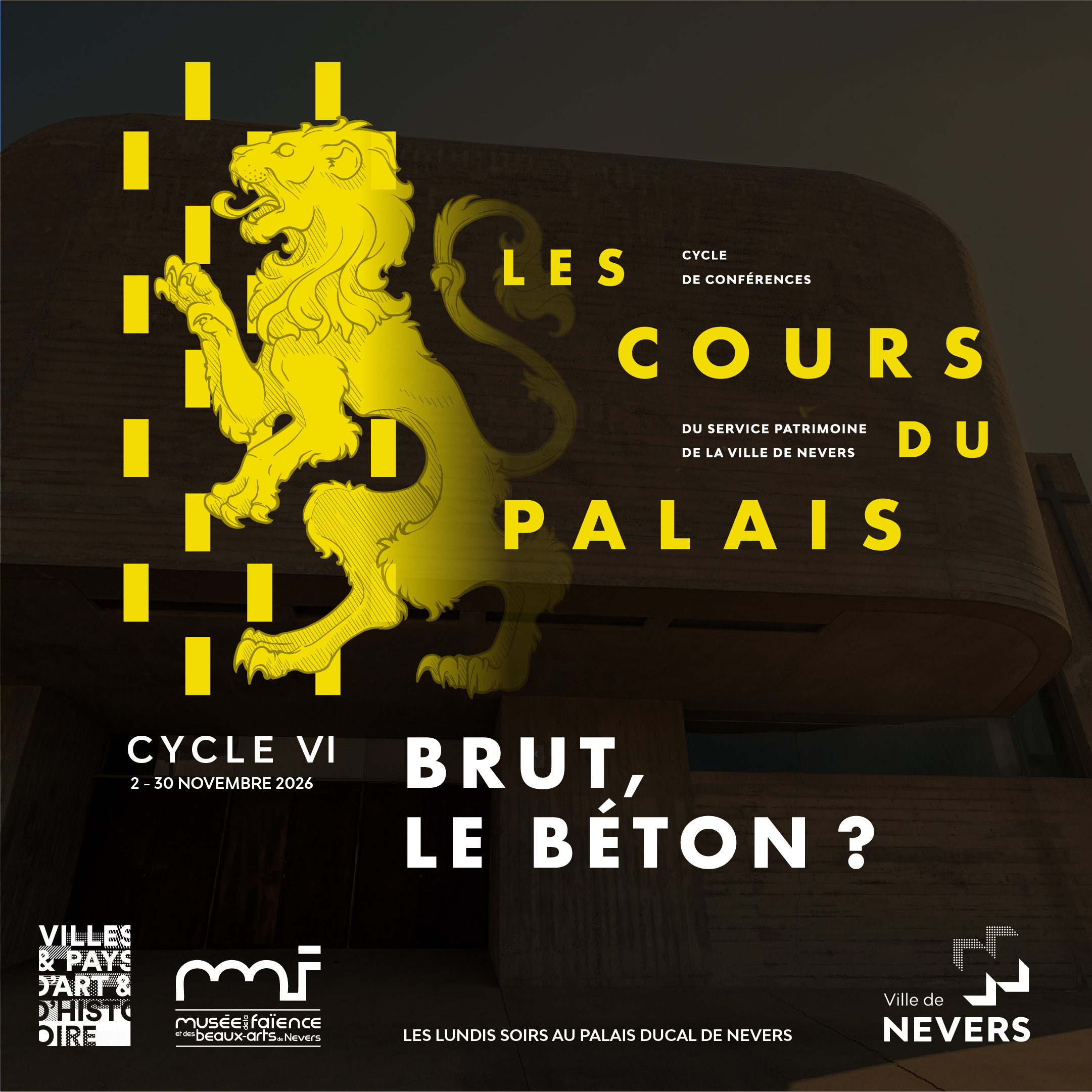 Les conférences des Cours du Palais débutent le 2 novembre. 