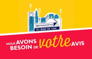 À compter du vendredi 10 février, 18 h, participez à la grande concertation publique sur  le sens de circulation du bas de la rue François-Mitterrand et des futurs équipements de la zone commerçante.