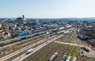 Vue d'ensemble des travaux de transformation de la gare 
