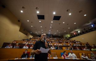 L'écrivain Rachid Santaki lors de la dictée géante 2025.